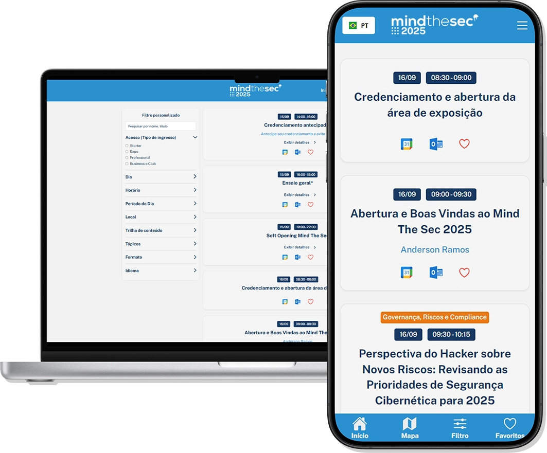 Mockup do site Mind The Sec